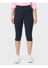 Caprihose Joy Sportswear "VANESSA", Damen, Gr. 46, N-Gr, blau (night), Obermaterial: 60% Baumwolle, 40% Elasthan, Hosen Caprihose