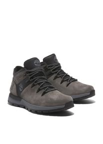 Schn&uuml;rboots Timberland "SPRINT TREKKER MID LACE UP WATERPROOF SNEAKER", Herren, Gr. 43, grau (medium grau nubuck), Leder, Synthetik, Schuhe Schn&uuml;rboots, Winterstiefel, Schn&uuml;rstiefel, Winterschuhe, wasserdicht