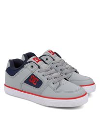 Sneaker DC Shoes "Pure Elastic", M&auml;dchen, Gr. 4,5(35,5), blau (grau, blau), Obermaterial:55.4% Leder, 44.6% Synthetikmaterial;, Schuhe Sneaker