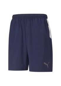 Trainingsshorts Puma "TEAMLIGA SIDELINE SHORTS", Herren, Gr. XXL, N-Gr, blau (peacoat, Puma schwarz, Puma wei&szlig;), Obermaterial: 100% Polyester, unifarben, regular fit kniefrei, Hosen Trainingsshorts, mit Rei&szlig;verschlusstasche, aus atmungsaktivem Material, regular fit