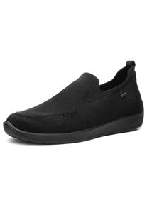 Slip-On Sneaker Ara "LISSABON", Damen, Gr. 5 (38), schwarz, Microfaser, Textil, unifarben, Schuhe Slip-On Sneaker, Slipper, Sneaker in Komfortweite G (= weit)