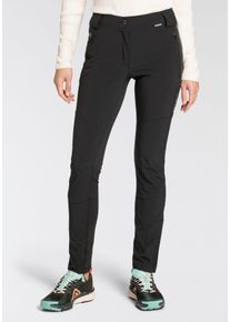 Softshellhose Icepeak "DORAL", Damen, Gr. 46, N-Gr, schwarz, Softshell, Obermaterial: 94% Polyester, 6% Elasthan, slim fit, Hosen Softshellhose, Slim fit Passform, f&uuml;r Outdoor-Aktivit&auml;ten