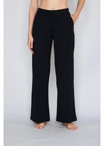 JOOP! Homewearhose JOOP "Cosy", Damen, Gr. 44, N-Gr, schwarz, Jersey, Obermaterial: 95% Baumwolle, 5% Elasthan, unifarben, Basic kurz, Hosen Homewearhose, mit elegantem High-Waist-Design