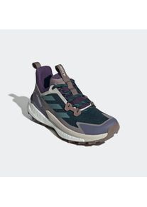 Wanderschuh adidas terrex "FREE HIKER 2.0 LOW", Damen, Gr. 37, beige (aurora ivy, preloved teal, taupe oxide), Synthetik, Textil, Schuhe Wanderschuh