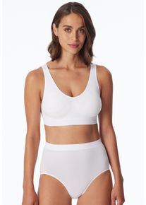 Bustier Schiesser "Classic Seamless", Damen, Gr. XXL, N-Gr, wei&szlig; (100, wei&szlig;), Microtouch, Obermaterial: 93% Polyamid, 7% Elasthan, Basic, BHs Bustier, mit herausnehmbaren Pads