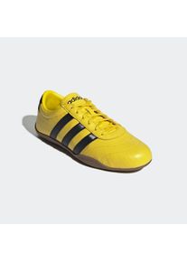 Sneaker adidas Sportswear "GRAND COURT LO", Damen, Gr. 40,5, gelb (gelb, core schwarz, gum5), Leder, Synthetik, Schuhe Sneaker, Design auf den Spuren des adidas Superstar