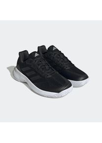 Tennisschuh adidas Performance "GAMECOURT 2.0", Damen, Gr. 39, schwarz (core schwarz, core schwarz, silber metallic), Synthetik, Textil, Schuhe Tennisschuh, geeignet f&uuml;r Hartplatz und Sandplatz