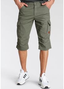 Bermudas Bruno Banani, Herren, Gr. 30, L&auml;nge 32, gr&uuml;n (olivgr&uuml;n), Denim/Jeans, Obermaterial: 100% Baumwolle, schmal knieumspielend, Hosen Bermudas, schmale Passform, gerade Beinform, mit Cargotaschen, Topseller