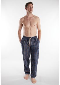 Pyjamahose Tom Tailor "Milos", Herren, Gr. 54 (XL), N-Gr, braun (braun, mittel, karo), Web, Obermaterial: 100% Baumwolle, bequem lang, Hosen Pyjamahose, mit elastischem Bund, Kordelzug, kariert