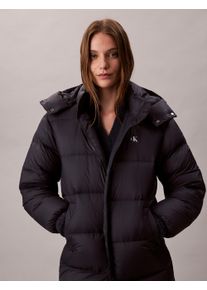Steppmantel Calvin Klein Jeans "ESSENTIAL MIDWEIGHT LONG PUFFER", Damen, Gr. S (38), blau (inkwell), Web, Obermaterial: 100% Polyamid, unifarben, regular fit lang, Rundhals, eingesetzt gerader Abschluss, M&auml;ntel Steppmantel, Mit Rundhalsausschnitt, regular fit