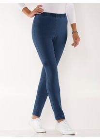 Schlupfjeans Classic Basics, Damen, Gr. 46, Normalgr&ouml;&szlig;en, blau (dunkelblau), 81% Baumwolle, 17% Polyester, 2% Elasthan, unifarben, lang, Jeans Schlupfjeans
