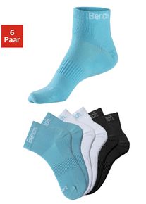 Sportsocken Bench., Herren, Gr. 35-38, bunt (2x t&uuml;rkis, 2x wei&szlig;, 2x schwarz), Baumwollmischung, unifarben, elastisch, Socken Sportsocken, mit antibakterieller Feuchtigkeitsregulierung, Topseller