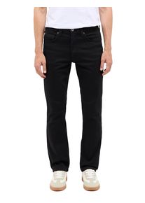 5-Pocket-Jeans Mustang "Style Washington Straight", Herren, Gr. 32, L&auml;nge 34, schwarz (schwarz, denim), Denim/Jeans, Obermaterial: 64% Baumwolle, 31% Polyester, 3% Viskose, 2% Elasthan, straight fit, Jeans 5-Pocket-Jeans, mit leichten Abriebeffekten