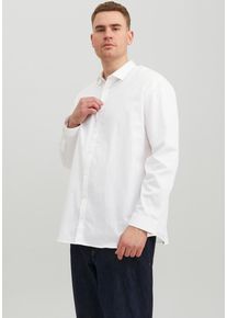 Jack & Jones PlusSize Langarmhemd "JPRBLACARDIFF SHIRT", Damen, Gr. 5XL, N-Gr, wei&szlig;, Web, Obermaterial: 100% Baumwolle, JACK & JONES PLUSSIZE, Hemden Langarmhemd