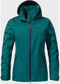 Sch&ouml;ffel Outdoorjacke SCH&Ouml;FFEL "2.5L Jacket Aiplspitz L", Damen, Gr. 38, gr&uuml;n (6895, gr&uuml;n), Oberstoff : 100% Polyester, regular fit, hoch geschlossener Ausschnitt, Jacken Outdoorjacke