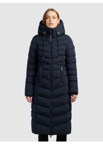 Steppmantel Khujo "INGRAM5", Damen, Gr. XXL (44), port blau, Steppware, Obermaterial: 100% Polyester. Futter: 100% Nylon. Wattierung: 100% Polyester, unifarben, wadenlang, elastischer Bund, M&auml;ntel Steppmantel