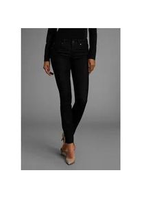 Skinny-fit-Jeans Arizona "Shaping", Damen, Gr. 34, N-Gr, schwarz (schwarz washed), Jeans, Obermaterial: 79% Baumwolle, 19% Polyester, 2% Elasthan, Basic, eng lang, Jeans, skinny Passform, normale Leibh&ouml;he, in Stretch-Qualit&auml;t, Used-Look, Topseller