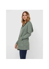 V&eacute;ro Moda Strickjacke VERO MODA "VMDOFFY LS OPEN HOOD CARDIGAN GA NOOS", Damen, Gr. XL, gr&uuml;n (laurel wreath melange), Strick, Obermaterial: 94% Polyester, 3% Elasthan, 3% Nylon, meliert, regular fit Po-bedeckend, Rundhals, Strickjacken Strickjacke