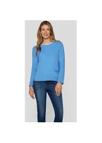 Strickpullover Rabe "Pullover", Damen, Gr. 44, blau (hellblau), 100%Kaschmir, unifarben, gerade, gerader Abschluss, Pullover Strickpullover