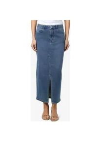 Jeansrock Noisy may "NMKATH NW SLIT MIDI SKIRT VI477MB NOOS", Damen, Gr. XS (34), blau (medium blau denim), Denim/Jeans, Obermaterial: 99% Baumwolle, 1% Elasthan, unifarben, wadenlang, R&ouml;cke Jeansrock