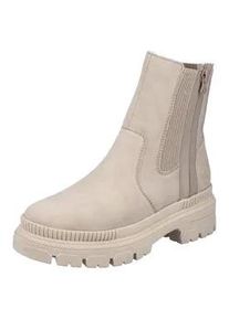 Winterboots Rieker, Damen, Gr. 41, beige (creme), Elastischer Einsatz, Lederimitat, Schuhe Winterboots, mit kuscheligem Warmfutter, Topseller