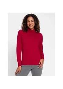 Rollkragenpullover Casual Looks "Pullover", Damen, Gr. 50, rot, 100% Baumwolle, Pullover Rollkragenpullover