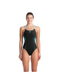Badeanzug arena "arena GRAPHIC SWIMSUIT SWIM PRO BACK", Damen, Gr. 44, N-Gr, schwarz, water, Obermaterial: 80% Polyamid, 20% Elasthan, Badeanz&uuml;ge Badeanzug, sportlicher Stil, chlor- und salzwasserbest&auml;ndig, breite Tr&auml;ger