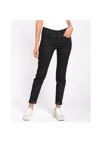 Relax-fit-Jeans Gang "Gang Jeans Relaxed Fit 94AMELIE", Damen, Gr. 26, schwarz (schwarz denim), Denim/Jeans, 59% Baumwolle, 36% Polyester, 5% Elasthan, Jeans