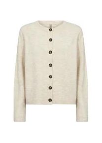 Cardigan soyaconcept "Soya Concept Cardigan SC_ORLEAN", Damen, Gr. XL, 91620 cream melange, Obermaterial: 74% Polyacryl, 24% Polyester, 2% Elasthan, Strickjacken