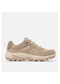 Wanderschuh Columbia "REDMONDTM IV LOW WATERPROOF", Damen, Gr. 42, grau (wet sand, graphite lila), Mesh, Synthetik, Schuhe Wanderschuh, wasserdicht