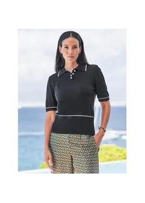 Strickpullover Heine "Pullover", Damen, Gr. 40, schwarz, 60% Viskose, 40% Baumwolle, unifarben, Pullover Strickpullover