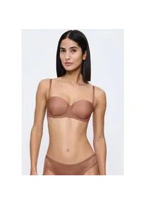 B&uuml;gel-BH Triumph "Signature Sheer", Damen, Gr. 90, Cup B, toasted almond, T&uuml;ll, Obermaterial: 41% Polyamid, 41% Polyester, 18% Elasthan, BHs B&uuml;gel-BH, Monogramm-T&uuml;ll, abnehmbare Tr&auml;ger, nahtlose Cups