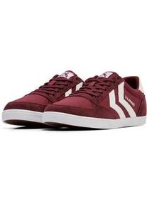 Sneaker Hummel "SLIMMER STADIL LOW", Damen, Gr. 46, rot (cabernet), Leder, Textil, Schuhe Sneaker