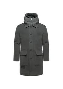 Trenchcoat STONE HARBOUR "Thiagoo XX", Herren, Gr. S (48), anthrazit, Obermaterial 1: 95% Polyester, 3% Viskose, 2% Elasthan; Obermaterial 2: 100% Polyester; Innenfutter: 100% Polyester; Wattierung: 100% Polyester; &Auml;rmelfutter: 100% Polyester, gerade ca. Mitte Oberschenkel, hoch geschlossener Ausschnitt, &Auml;rmel ohne &Auml;rmelschlitz normaler Saum, M&auml;ntel, Kurzmantel in Wollmantel-Optik mit herausnehmba