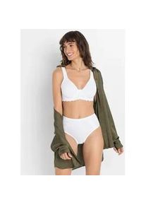 T-Shirt-BH bonprix "T-Shirt-BH mit gepolsterten Tr&auml;gern", Damen, Gr. 90, Cup D, wei&szlig;, Obermaterial: 80% Polyamid, 20% Elasthan. Futter: 80% Polyamid, 20% Elasthan. Spitze: 94% Polyamid, 6% Elasthan, BHs T-Shirt-BH, mit B&uuml;gel und dezenten Spitzendetails