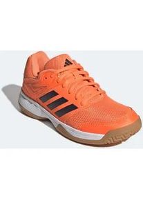 Hallenschuh Adidas PERFORMANCE "SPEEDCOURT IN KIDS", M&auml;dchen, Gr. 38,5, lucid orange, core schwarz, ftwr wei&szlig;, Synthetik, Textil, Schuhe Hallenschuh, geeignet f&uuml;r jeden Hallensport, Indoorschuhe f&uuml;r Kinder & Jugendliche
