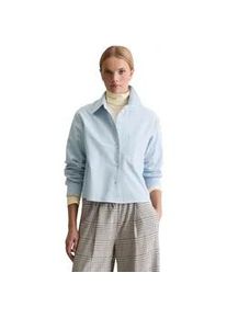 Marc O'Polo Langarmbluse MARC O'POLO DENIM "aus Organic Cotton", Damen, Gr. M, light blau, Obermaterial: 100% Baumwolle, unifarben, relaxed fit bauchfrei, Manschette, Blusen