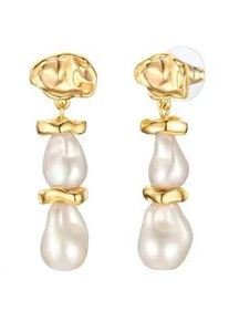 Paar Ohrh&auml;nger YOKOAMII "Set: Y89", gelb (gelbgold), Ohrringe, Damen, 46,1, mit Perle