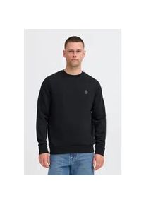 Rundhalspullover Blend "BHTony", Herren, Gr. XL, schwarz, Sweatware, 80% Polyester, 20% Baumwolle, unifarben, normal normal, Rundhals, Pullover Rundhalspullover, L&auml;ssiger Sweatpullover mit Stickerei