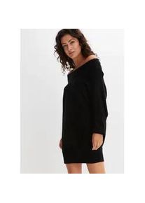 Strickpullover bonprix, Damen, Gr. 44/46 (L), schwarz, Obermaterial: 50% Viskose, 26% Polyamid, 24% Polyester, oversize, Pullover Strickpullover, aus Viskose, Polyamid und Polyester, f&uuml;r k&uuml;hle Tage
