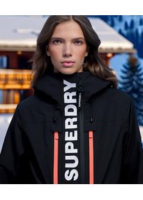 Superdry Damen Gesticktes Logo Ultimate Freestyle Skijacke, Schwarz & Wei&szlig; - Gr&ouml;&szlig;e: 38 208232110008002A017
