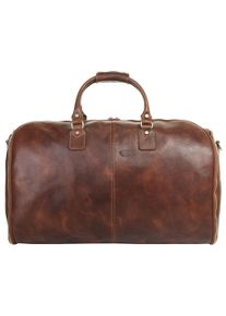 Pike Reisetasche PIK&Eacute;, Herren, Gr. B/H/T: 56cm x 35cm x 26cm onesize, braun, Leder, gl&auml;nzend, Taschen Reisetasche, echt Leder, Made in Italy