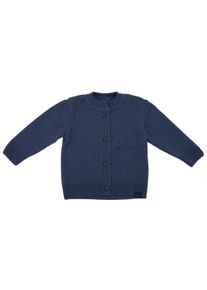 Strickjacke MaxiMo, M&auml;dchen, Gr. 86/92, blau (navy), Strick, Obermaterial: 100% Baumwolle, unifarben, h&uuml;ftlang, Rundhals, Rippstrickb&uuml;ndchen, Strickjacken Strickjacke, Baumwolle, hautfreundlich, weich, zum kn&ouml;pfen, f&uuml;r jede Jahreszeit