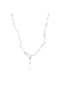 Kette mit Anh&auml;nger Liebeskind Berlin "Schmuck Geschenk Edelstahl Halskette The Melting Organic", silber (silberfarben), Halsketten, Damen, Edelstahl, L: 45 B: 3mm, Kette mit Anh&auml;nger, B:3mm