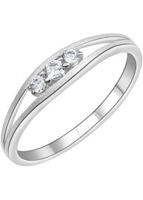Silberring Firetti "Schmuck Geschenk Silber 925 Fingerring Ring" Gr. 58, silber (silberfarben, kristallwei&szlig;), Fingerringe, Damen, 58, Silber 925 (Sterlingsilber), 2mm, Silberring, mit Zirkonia (synth.)