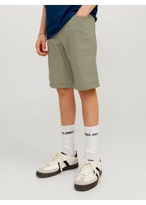 Jack & Jones Shorts JACK & JONES JUNIOR "JPSTRICK JJORIGINAL AKM JNR", Jungen, Gr. 152, N-Gr, gr&uuml;n (agave gr&uuml;n), Obermaterial: 98% Baumwolle, 2% Elasthan, unifarben, regular fit, Hosen Shorts