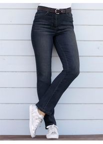 5-Pocket-Jeans Casual Looks, Damen, Gr. 46, Normalgr&ouml;&szlig;en, blau (dunkelblau), 78% Baumwolle, 20% Polyester, 2% Elasthan, unifarben, lang, Jeans 5-Pocket-Jeans