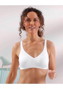 B&uuml;gelloser BH Naturana, Damen, Gr. 105, Cup E, wei&szlig;, 76% Polyamid, 24% Elasthan, BHs B&uuml;gelloser BH