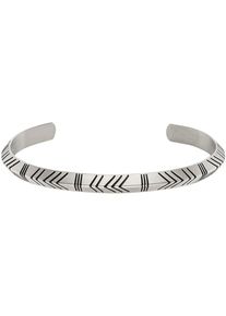 Armspange Bruno Banani "Schmuck", schwarz (edelstahlfarben, schwarz), Armb&auml;nder, Damen, Edelstahl, Armspange