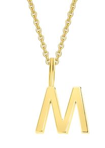 Kettenanh&auml;nger ONE ELEMENT "Buchstabe M Buchstaben Anh&auml;nger aus 333 Gelbgold", gold, Schmuckanh&auml;nger, Damen, Gelbgold 333, Kettenanh&auml;nger